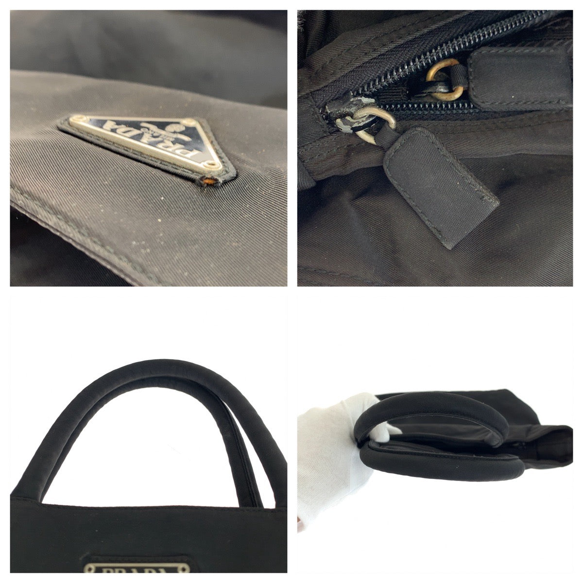 Prada Nylon Tessuto Logo Tote Bag