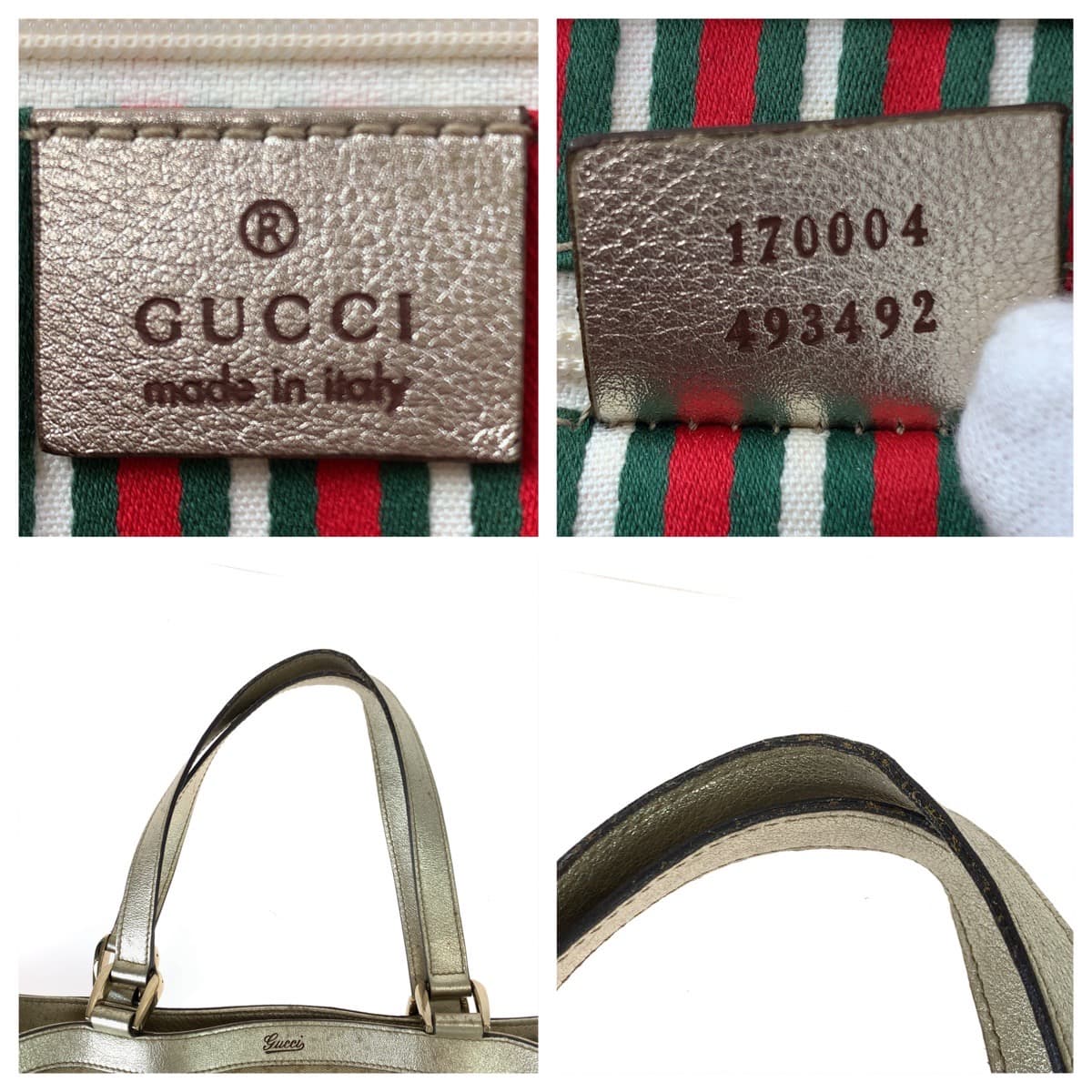 Gucci Abbey GG Canvas Leather Tote Bag