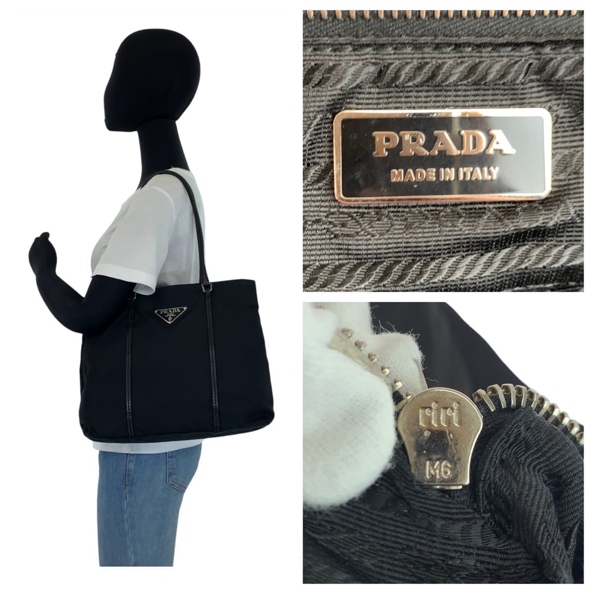 Prada Nylon Tessuto Triangle Logo Shoulder Bag