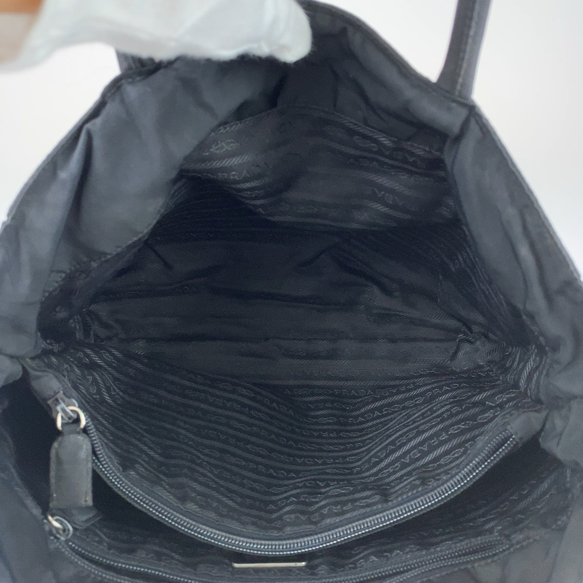 Prada Nylon Tessuto Logo Tote Bag