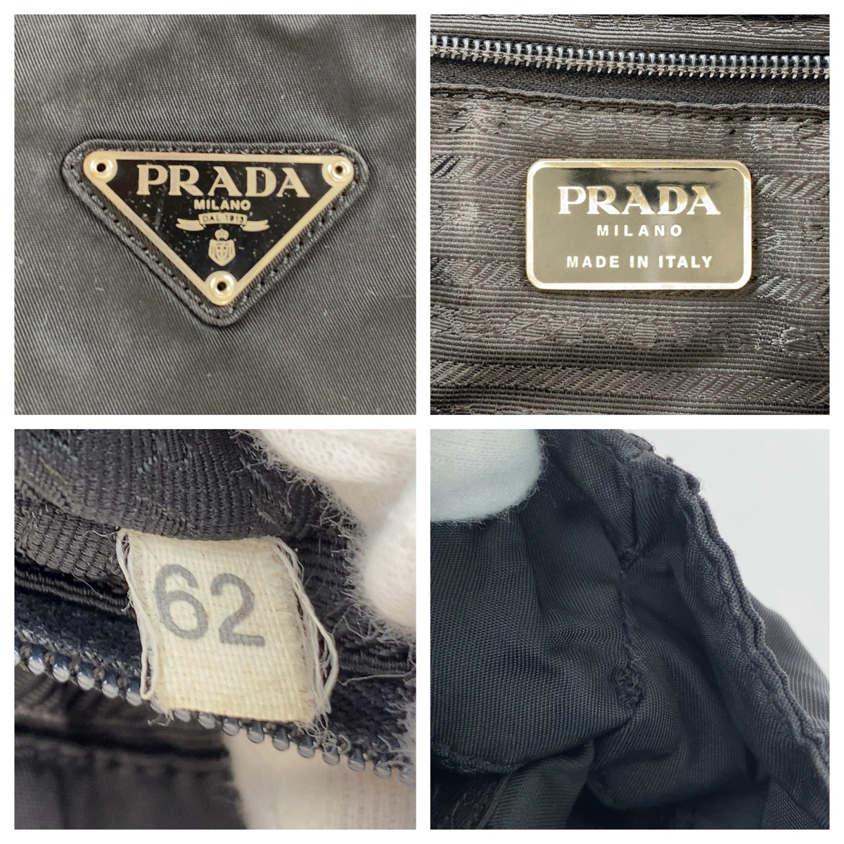 Prada Nylon Tessuto Logo Tote Bag