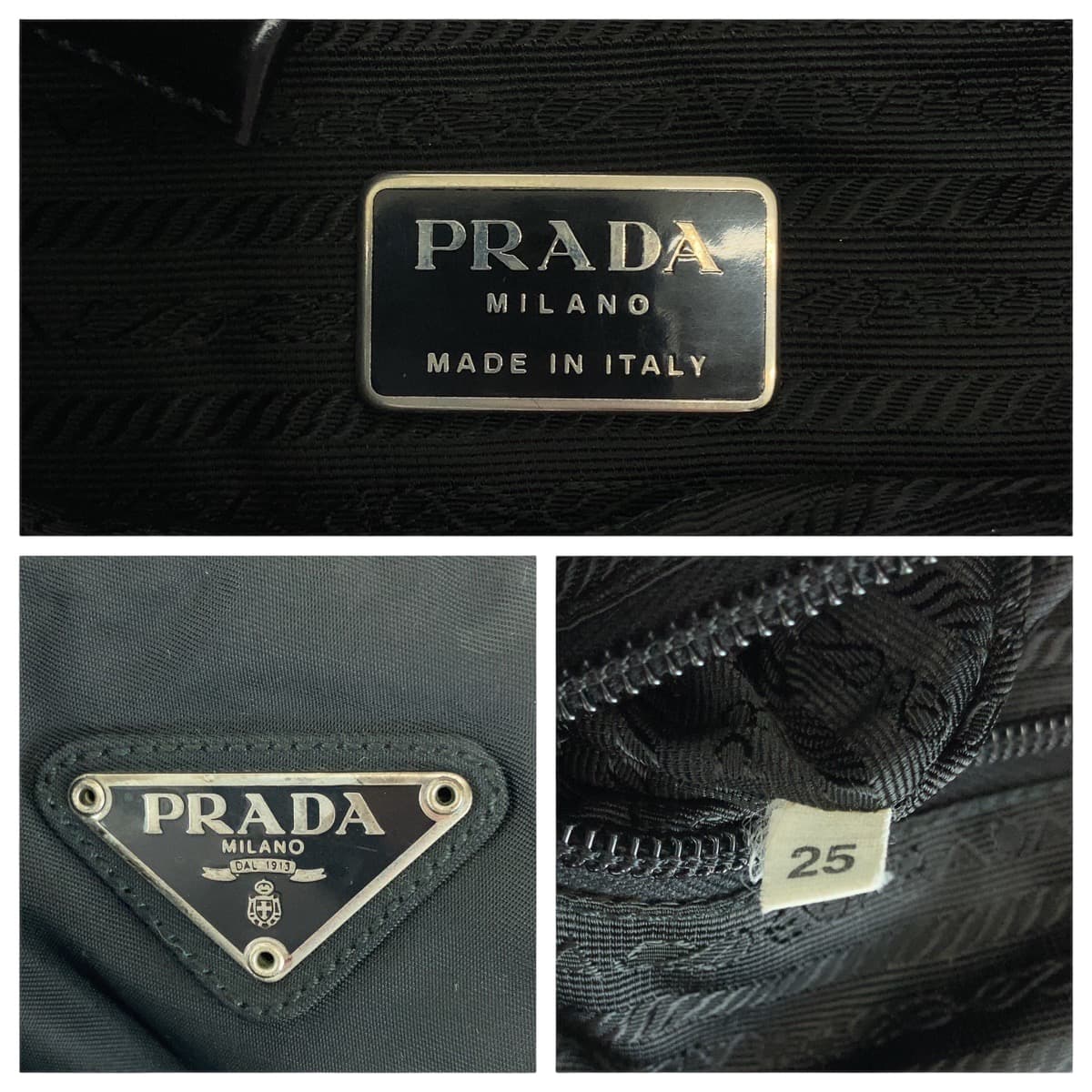 Prada Nylon Tessuto Logo Tote Bag