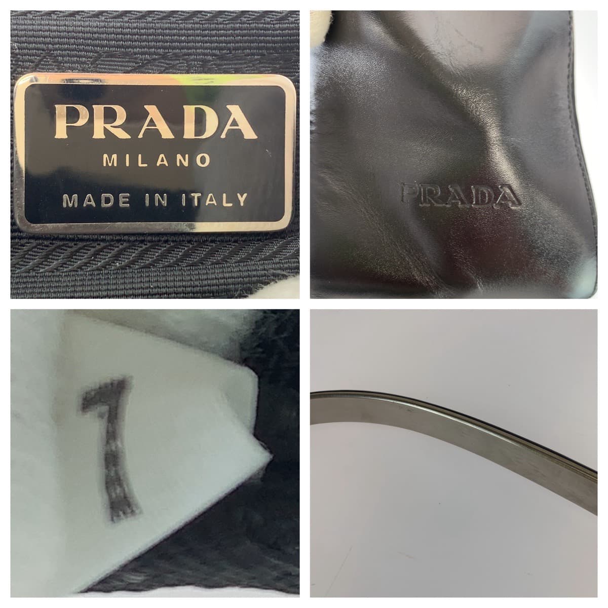 Prada Tessuto Nylon Leather Shoulder Bag