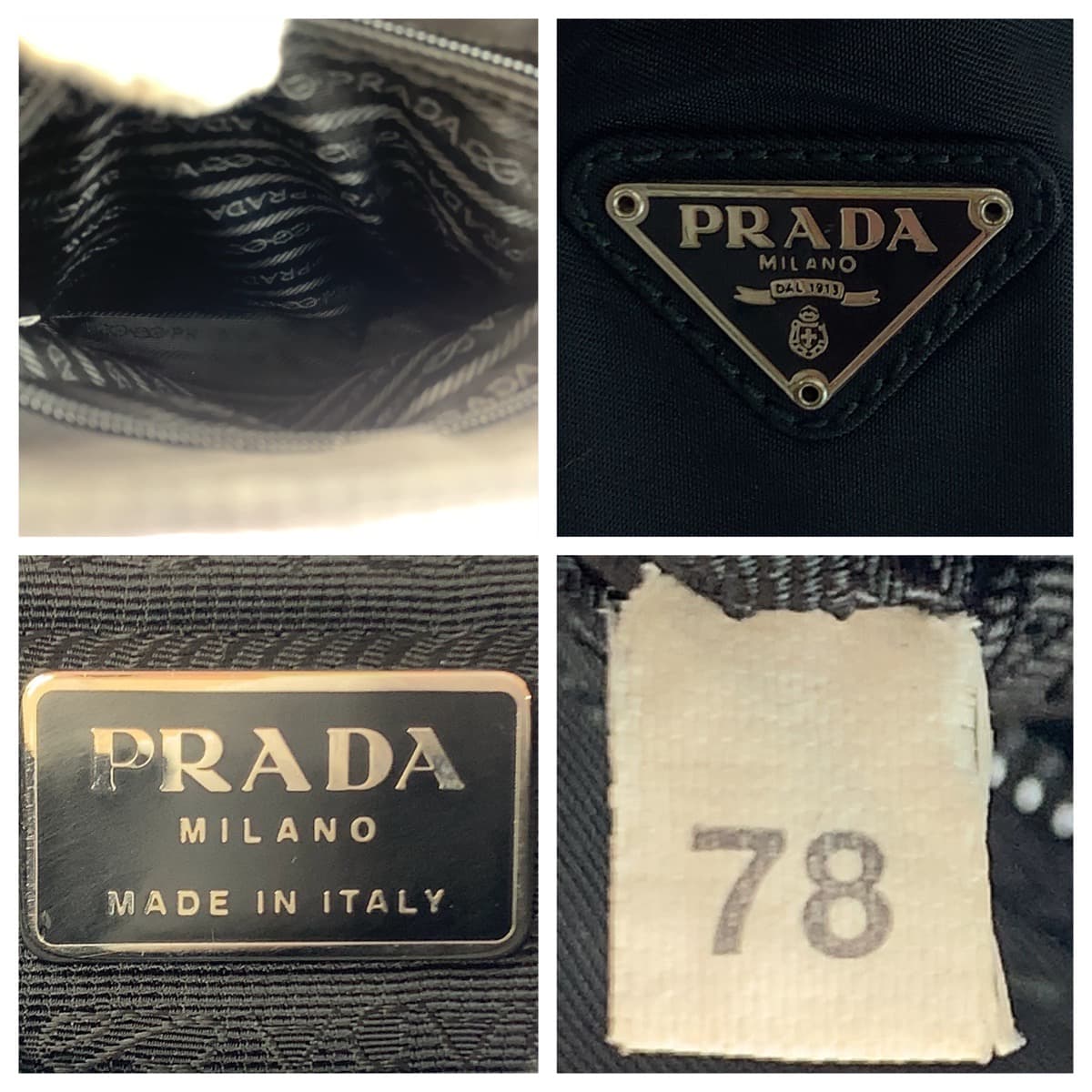 Prada Nylon Tessuto Shoulder Bag with Triangle Logo Plate in Very Good Condition