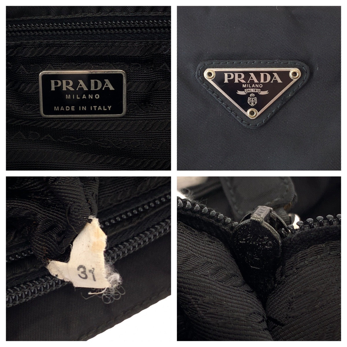 Prada Nylon Tessuto Triangle Logo Tote Bag in Very Good Condition