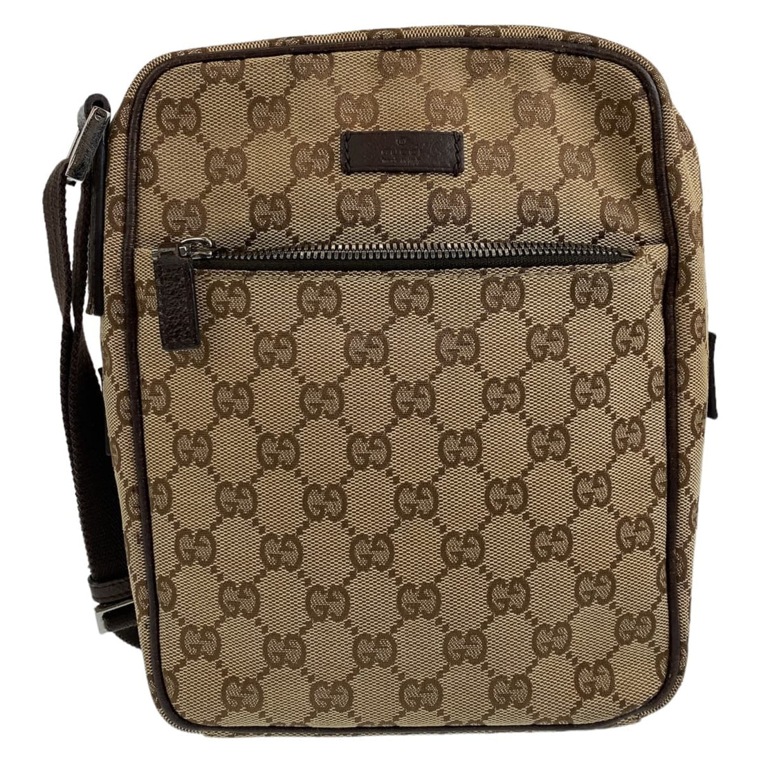 Gucci GG Canvas Leather Shoulder Bag