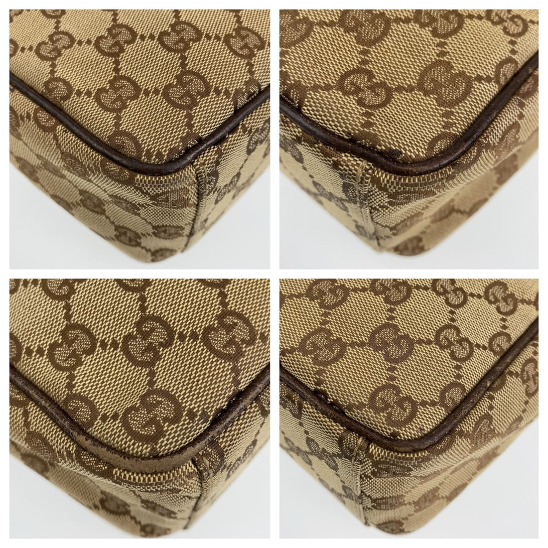 Gucci GG Canvas Leather Shoulder Bag