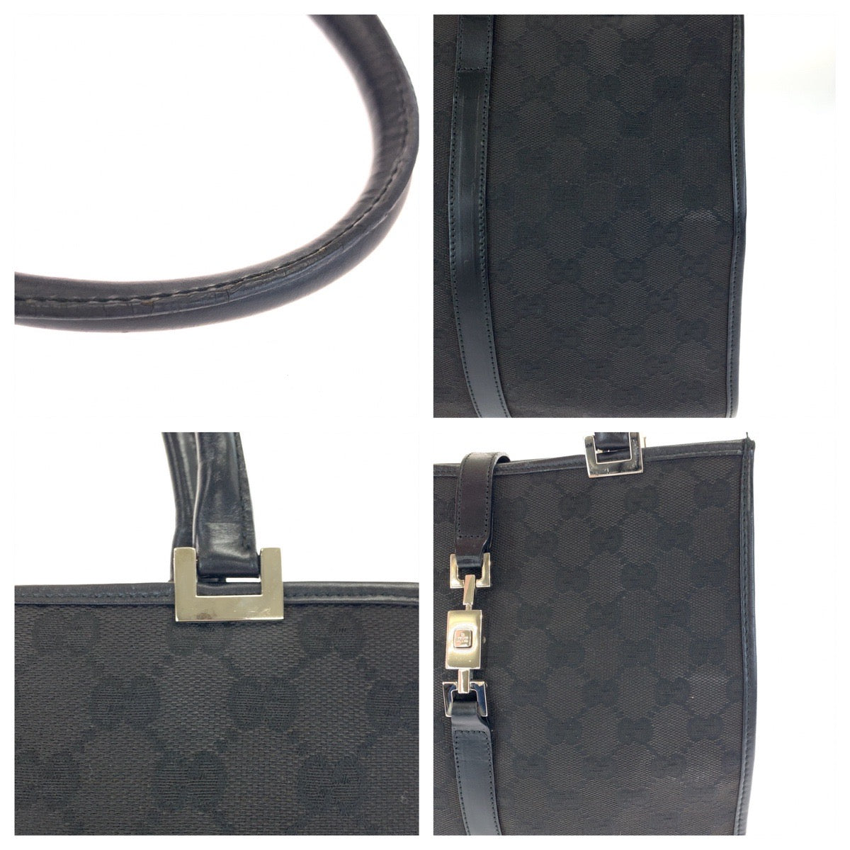 Gucci Jackie GG Canvas Tote Bag Black