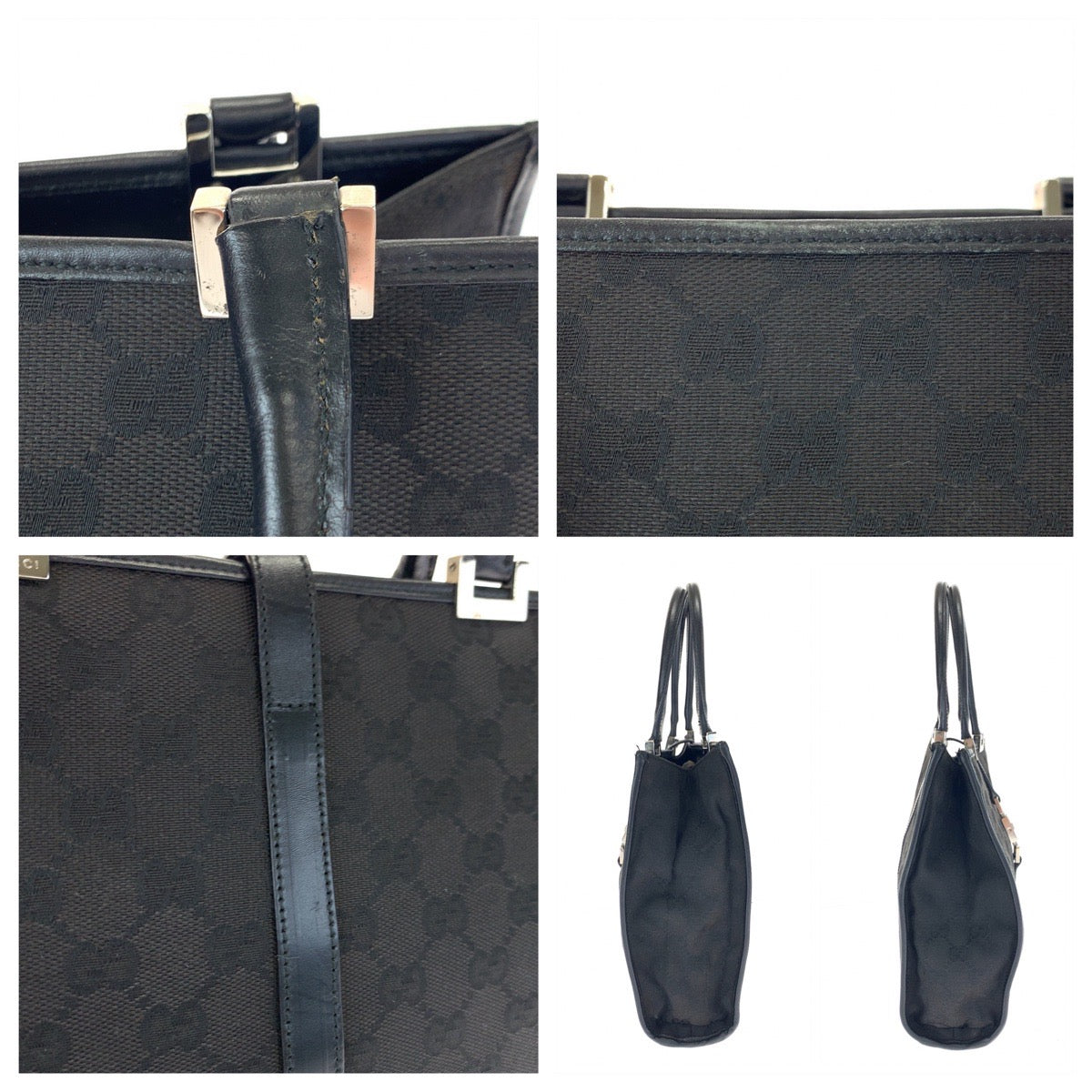 Gucci Jackie GG Canvas Tote Bag Black