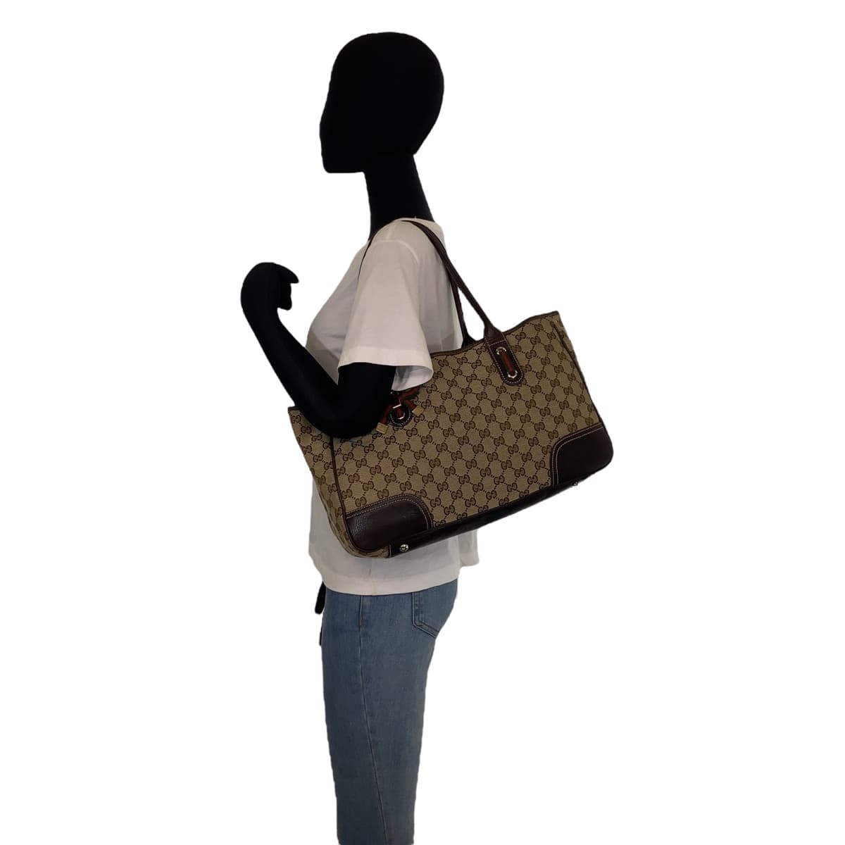 Gucci Princy Sherry GG Canvas Leather Tote