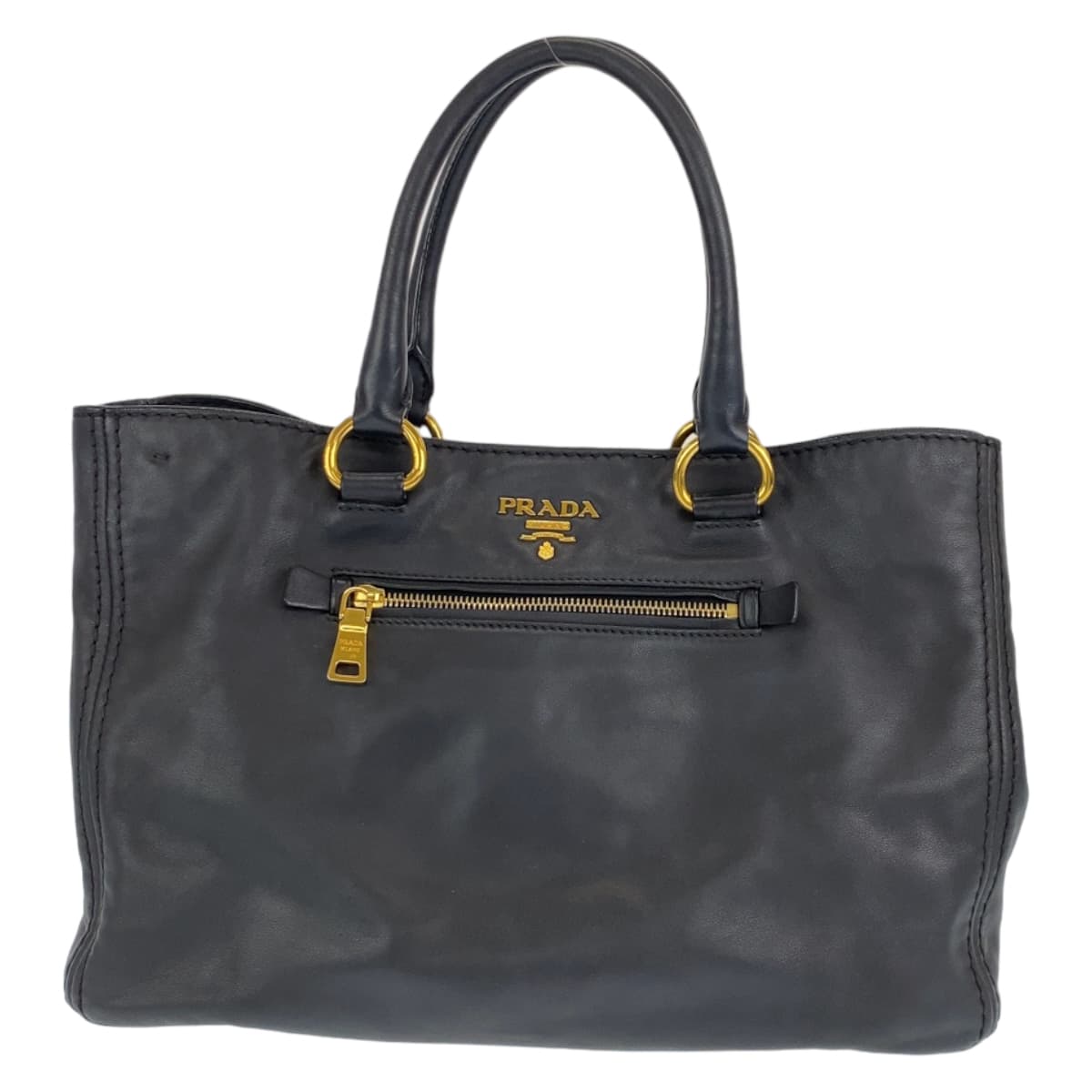 Prada Black Leather Tote Bag in Very Good Condition