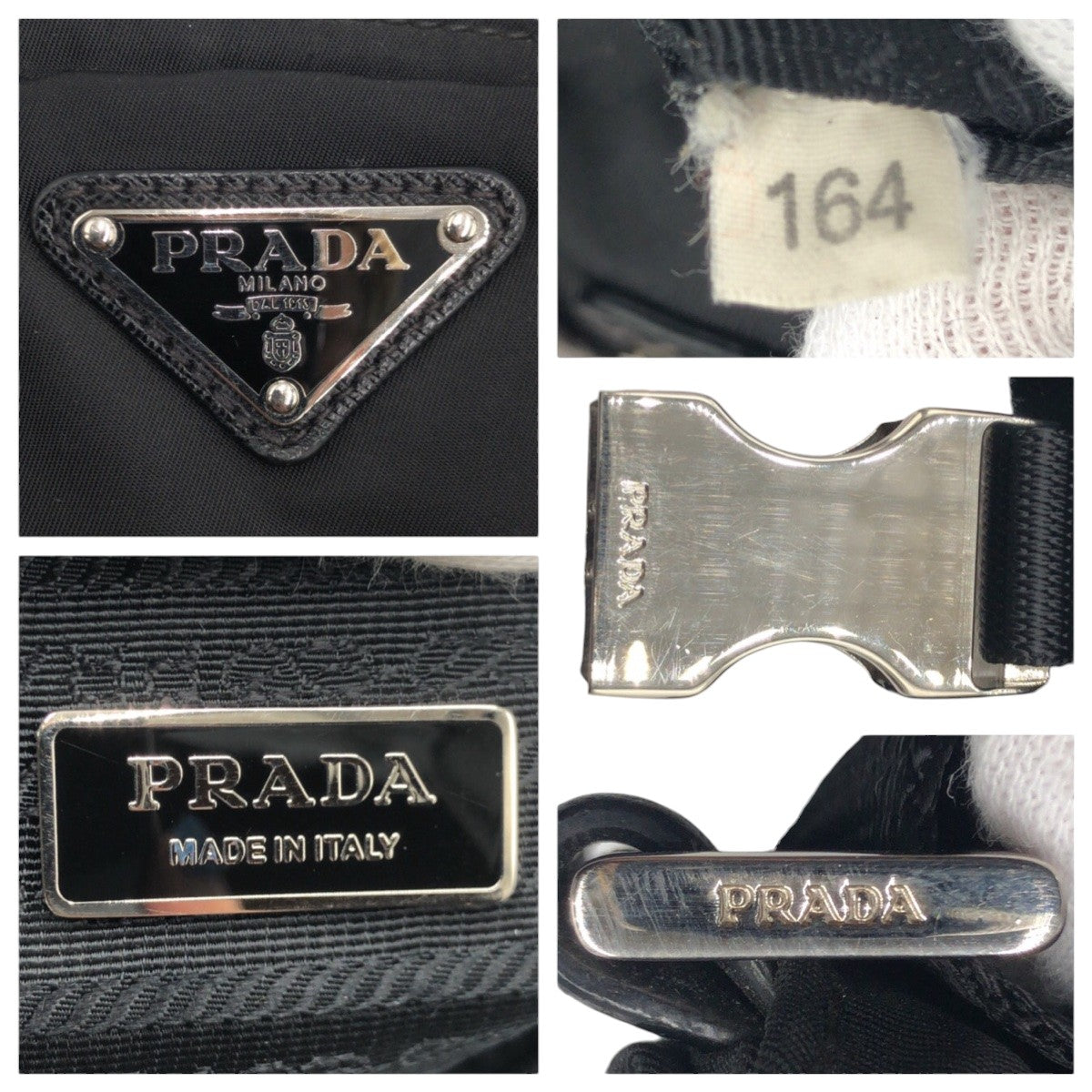 Prada Nylon Tessuto Triangle Logo Shoulder Bag