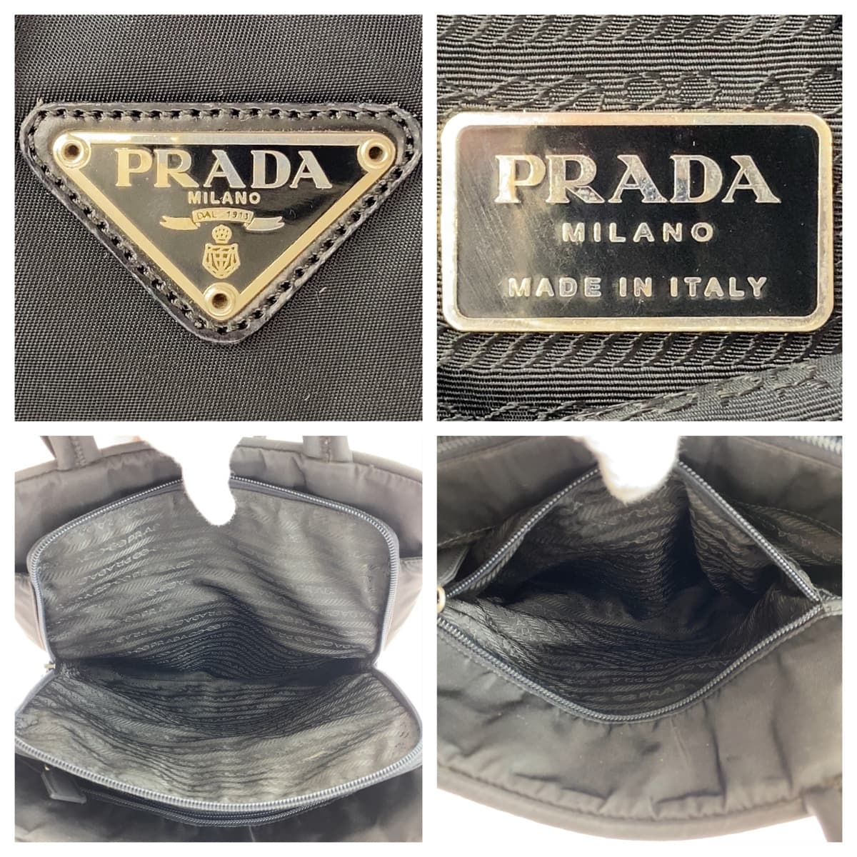 Prada Nylon Tessuto Triangle Logo Tote Bag in Very Good Condition