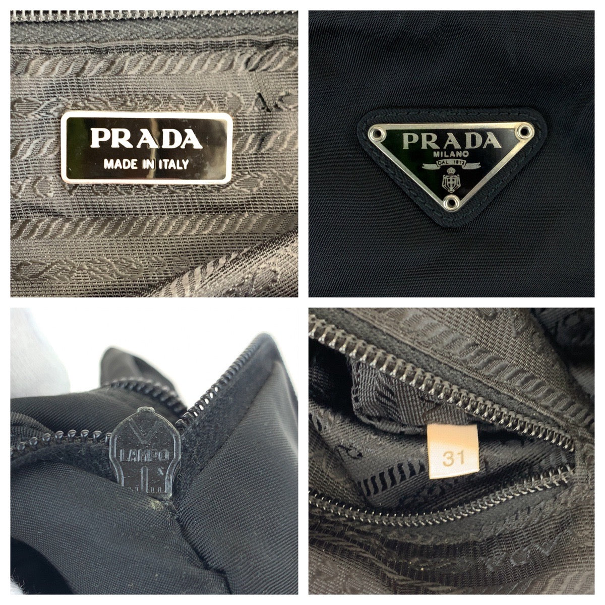 Prada Nylon Tessuto Triangle Logo Tote Bag in Very Good Condition