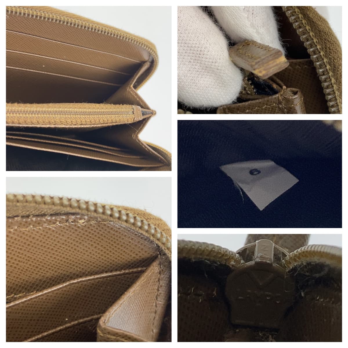 Prada Canvas Triangle Logo Tessuto Wallet