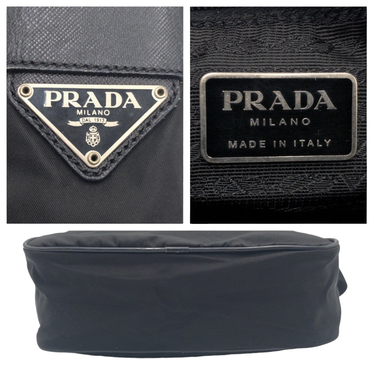 Prada Nylon Tessuto Triangle Logo Messenger Bag