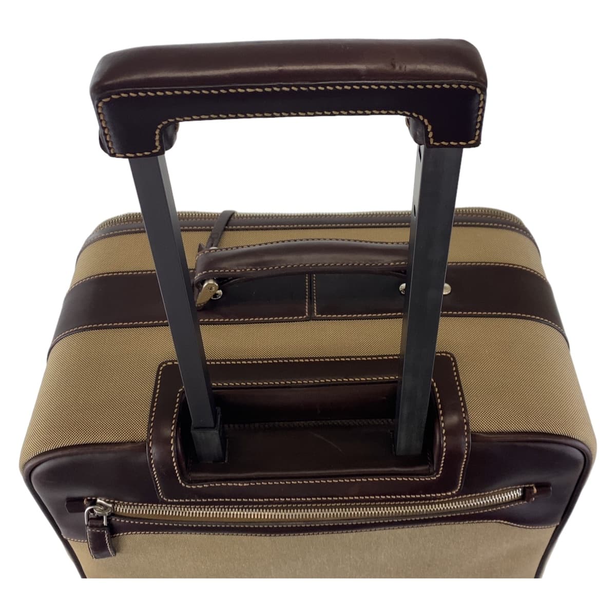 Prada Jacquard Canvas Leather Suitcase