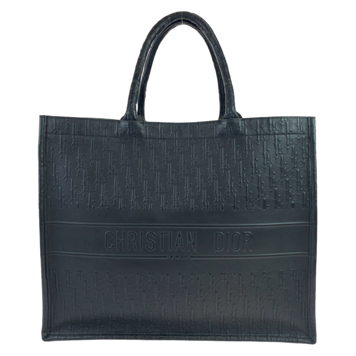 Dior Oblique Trotter Book Tote Large Black Leather in Great Condition