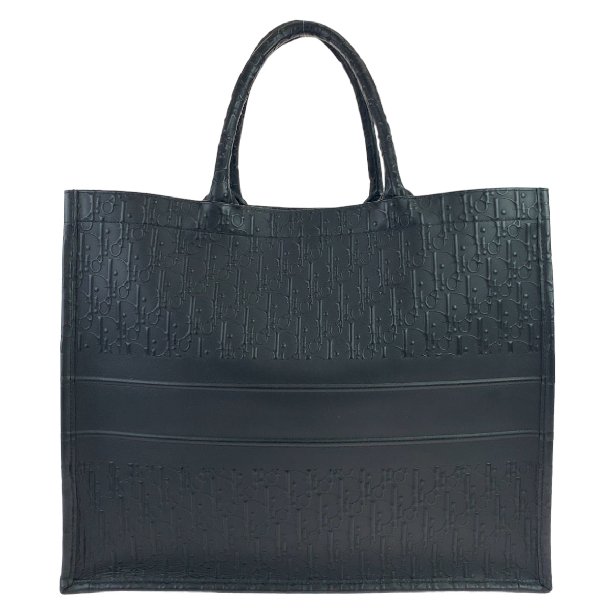 Dior Oblique Trotter Book Tote Large Black Leather