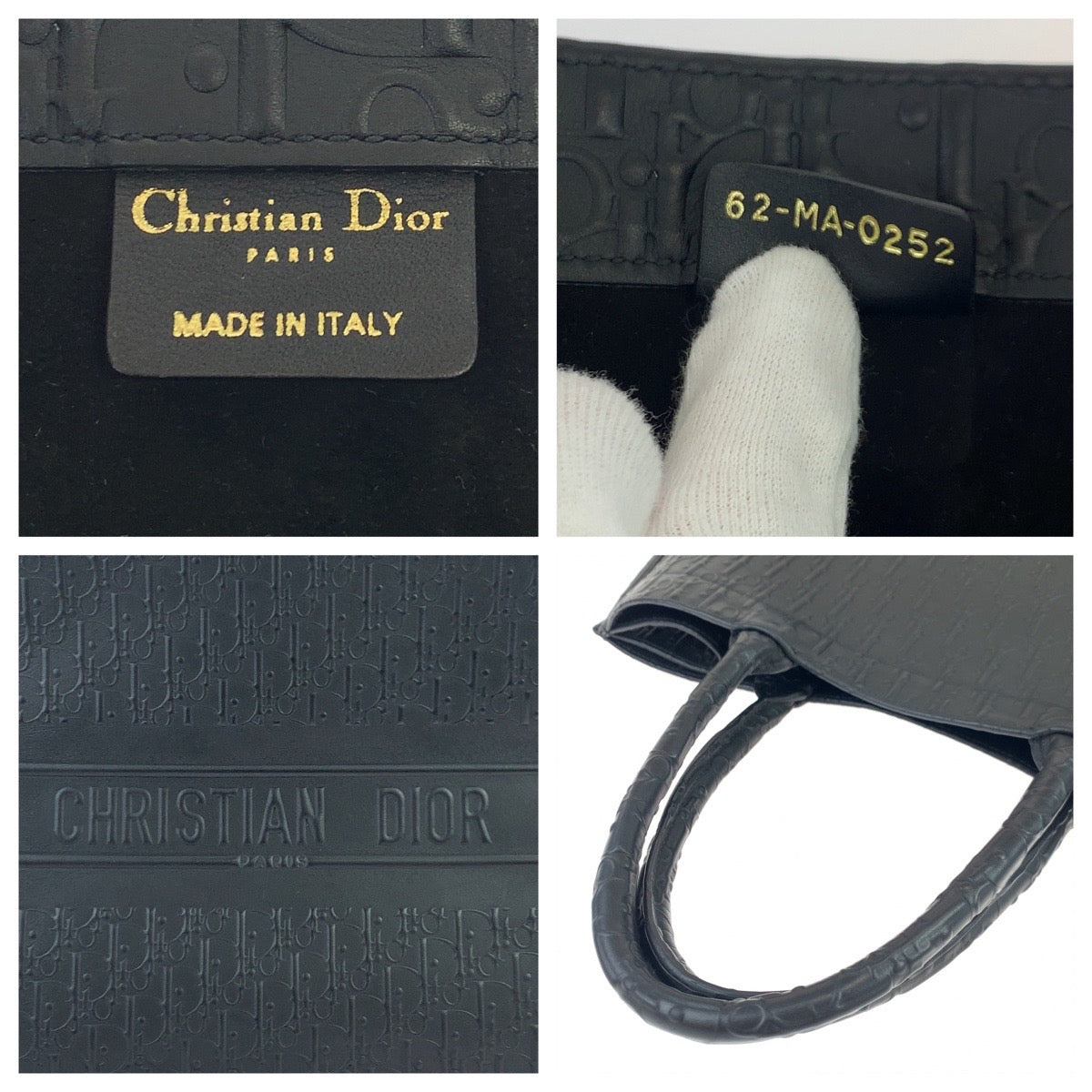 Dior Oblique Trotter Book Tote Large Black Leather in Great Condition