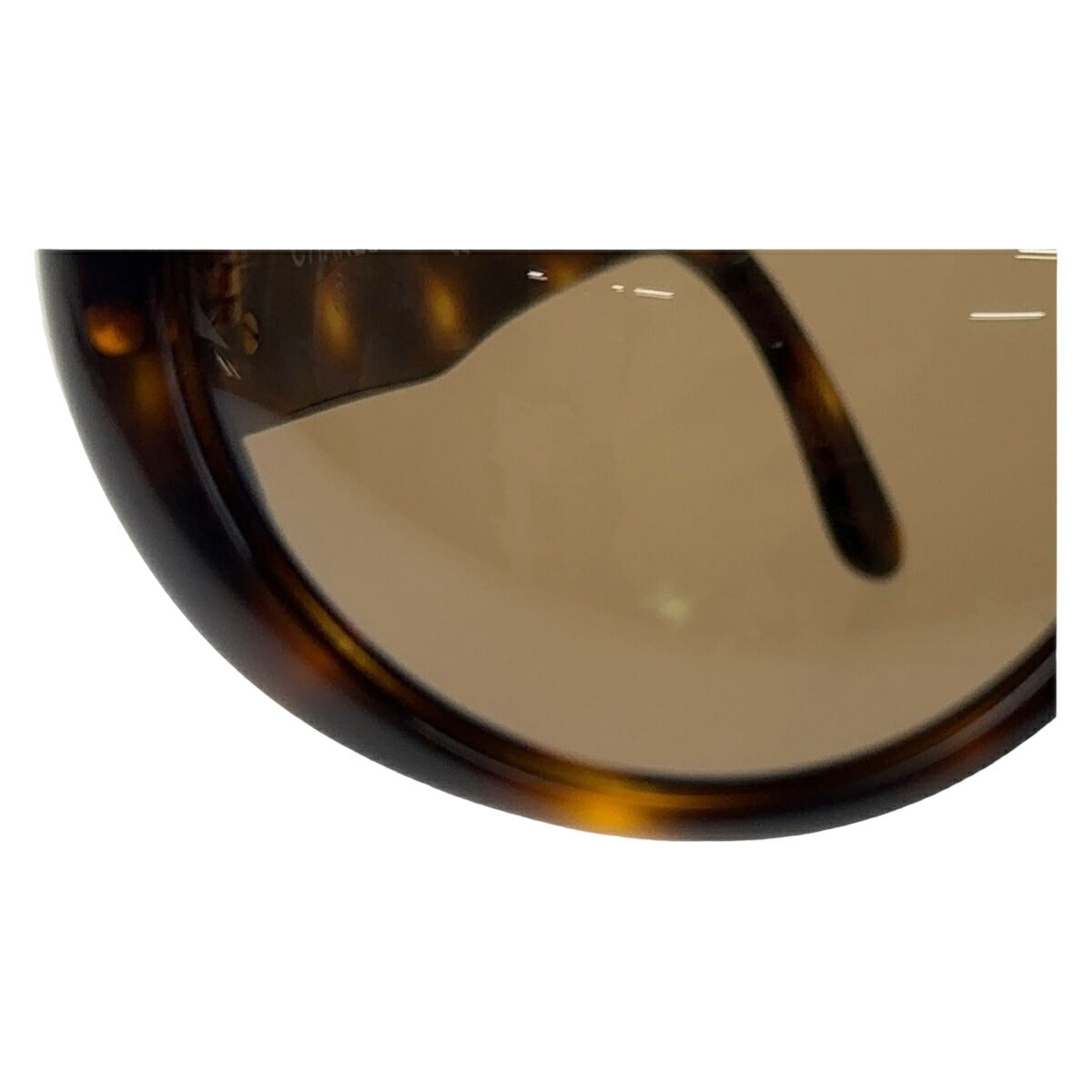 Chanel Marble Round Sunglasses Brown Gold