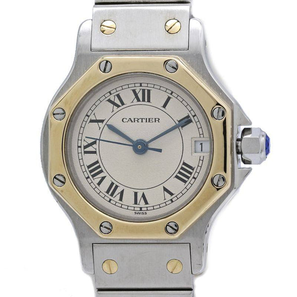 Cartier Santos Octagon Stainless Steel Au750