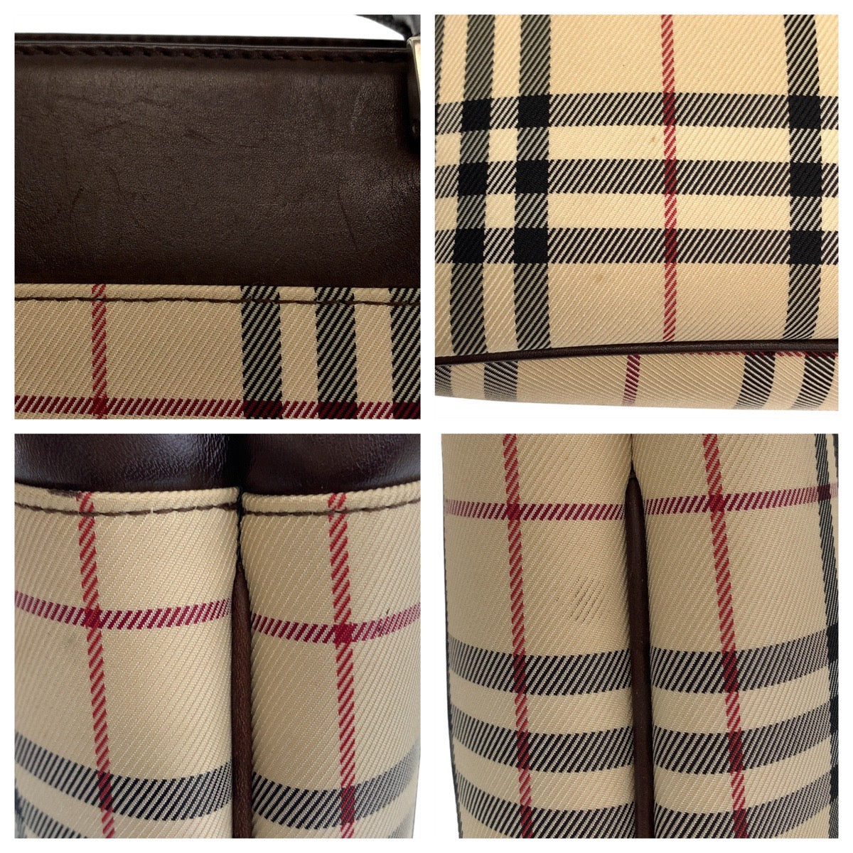 Burberry Nova Check Canvas/Leather Tote Bag in Very Good Condition