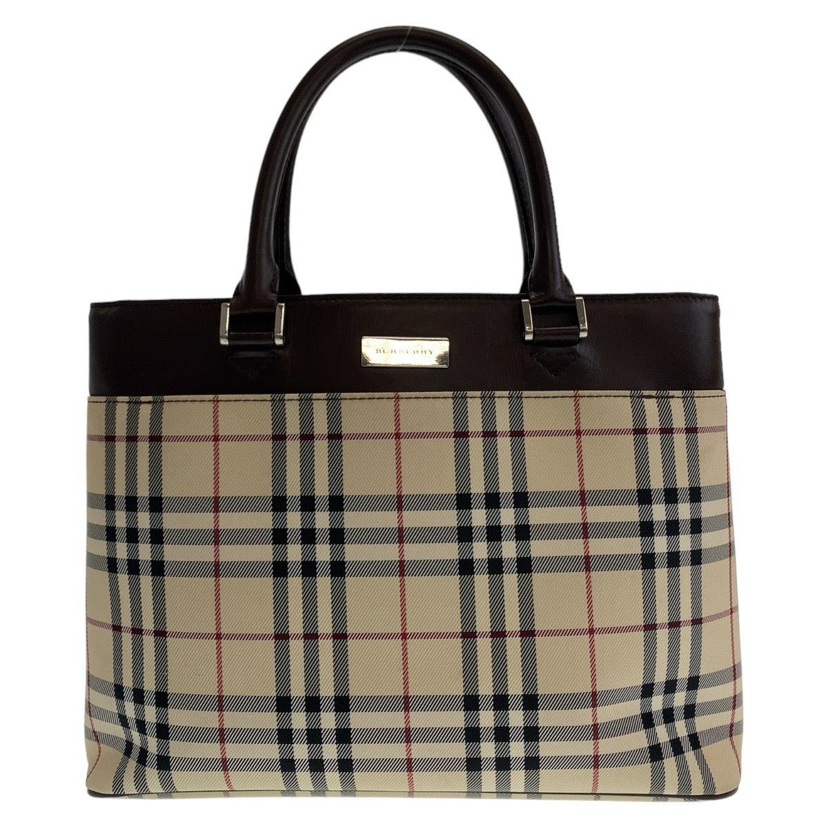 Burberry Nova Check Canvas/Leather Tote Bag in Very Good Condition