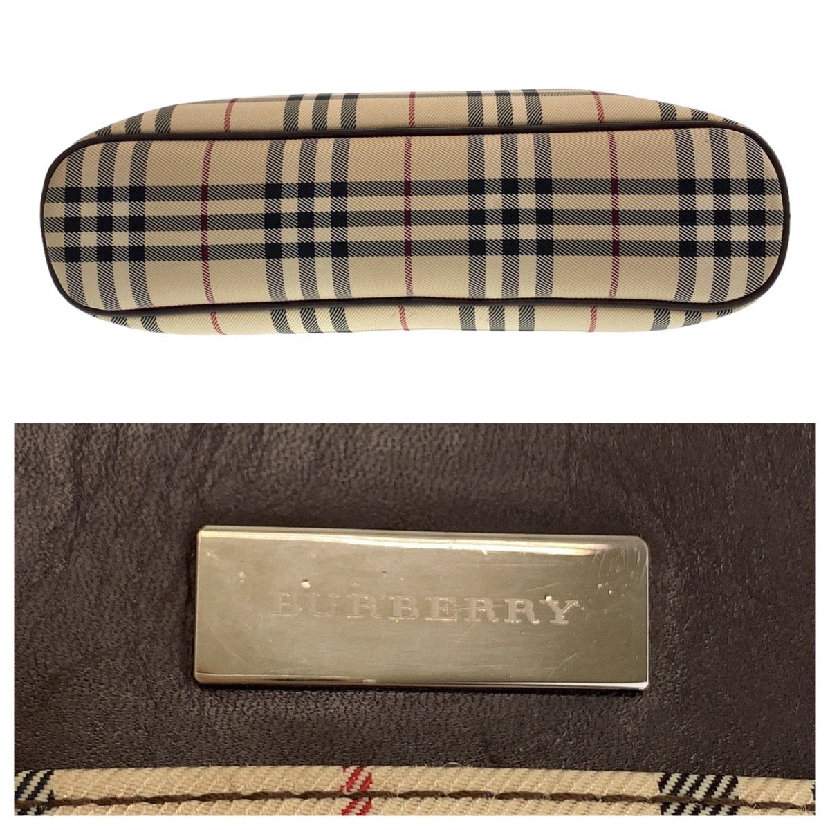 Burberry Nova Check Canvas/Leather Tote Bag in Very Good Condition