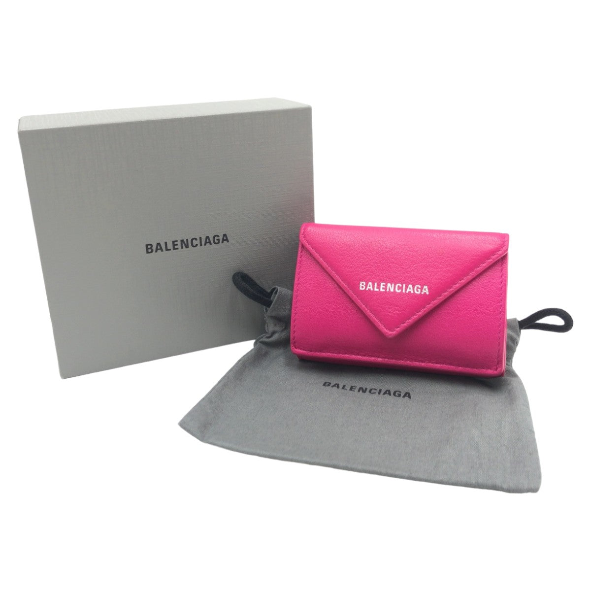 Balenciaga Leather Paper Trifold Wallet in Very Good Condition