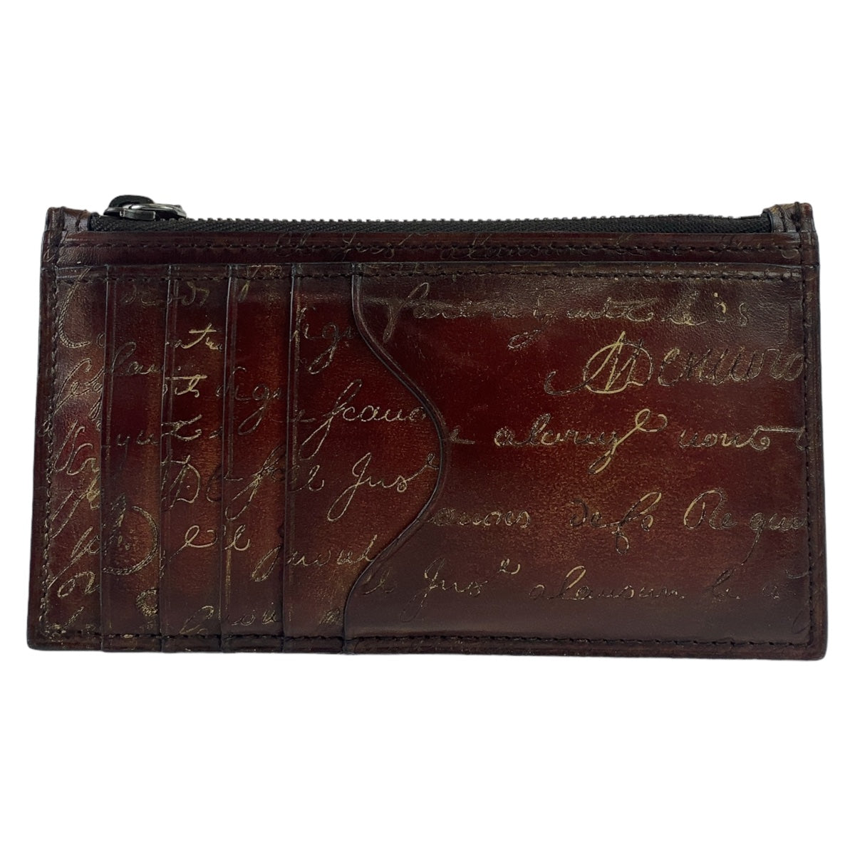 Berluti Leather Core Maxi Calligraphy Card Case