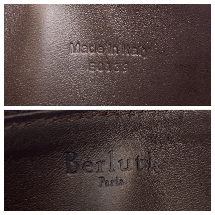 Berluti Leather Core Maxi Calligraphy Card Case in Great Condition