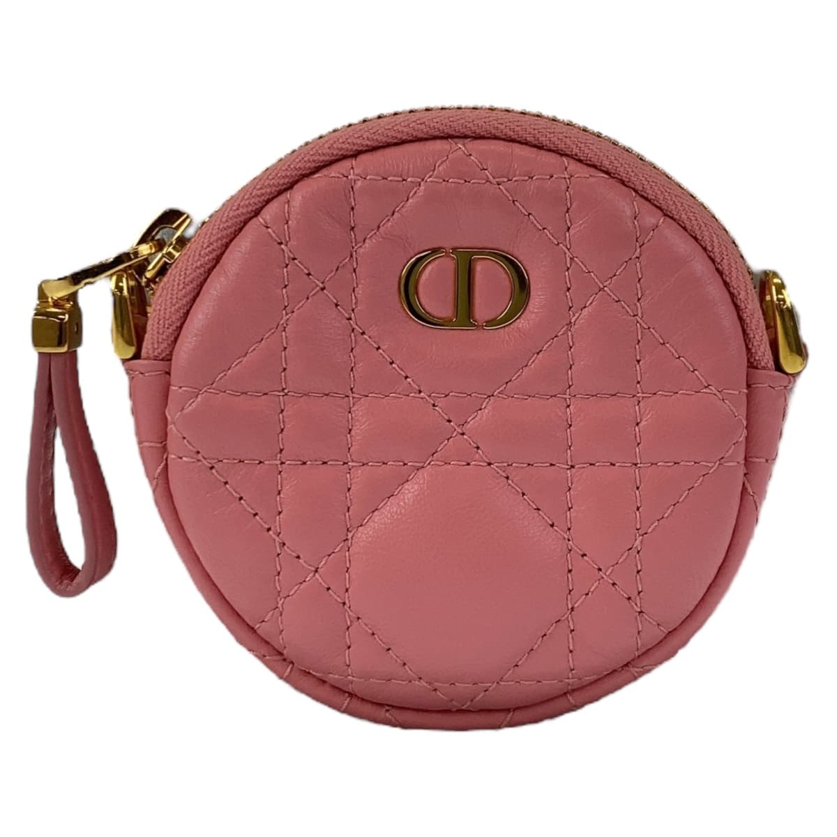 Dior Leather Cannage Caro Mini Round Crossbody Bag in Very Good Condition