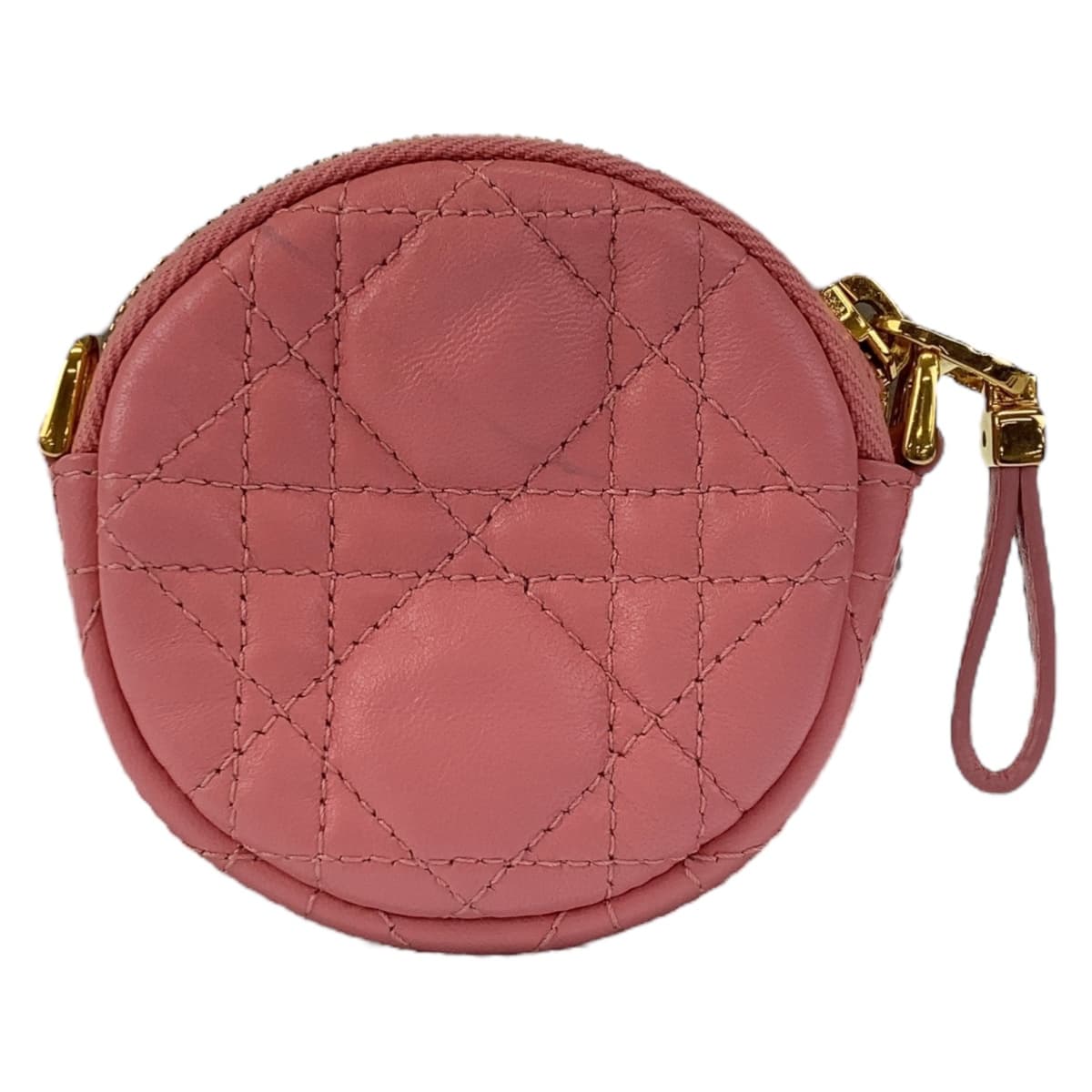 Dior Cannage Caro Mini Round Leather Shoulder Bag