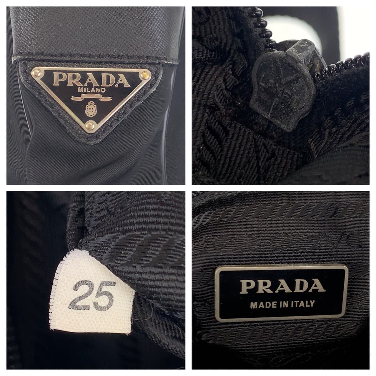 Prada Nylon Tessuto Triangle Logo Shoulder Bag 406161 in Very Good Condition