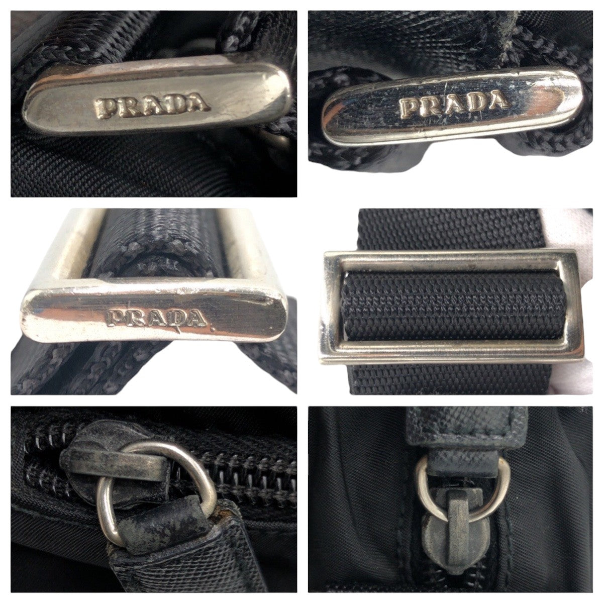 Prada Nylon Tessuto Triangle Logo Shoulder Bag 406170 in Very Good Condition