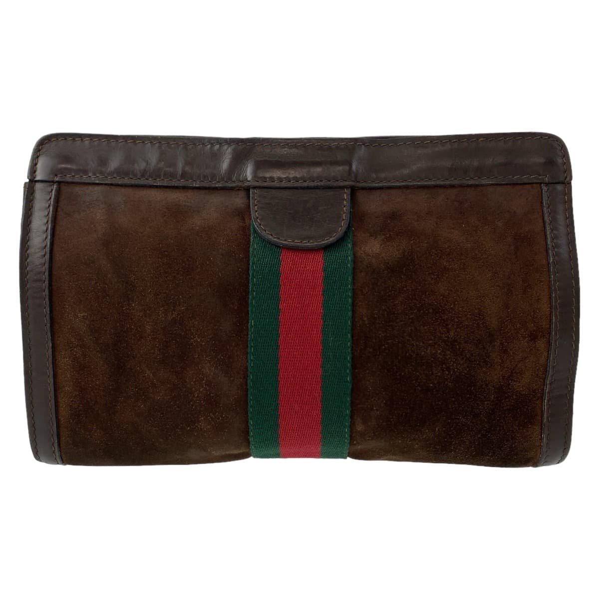 Gucci Vintage Suede/Leather Clutch Bag 406175 in Very Good Condition