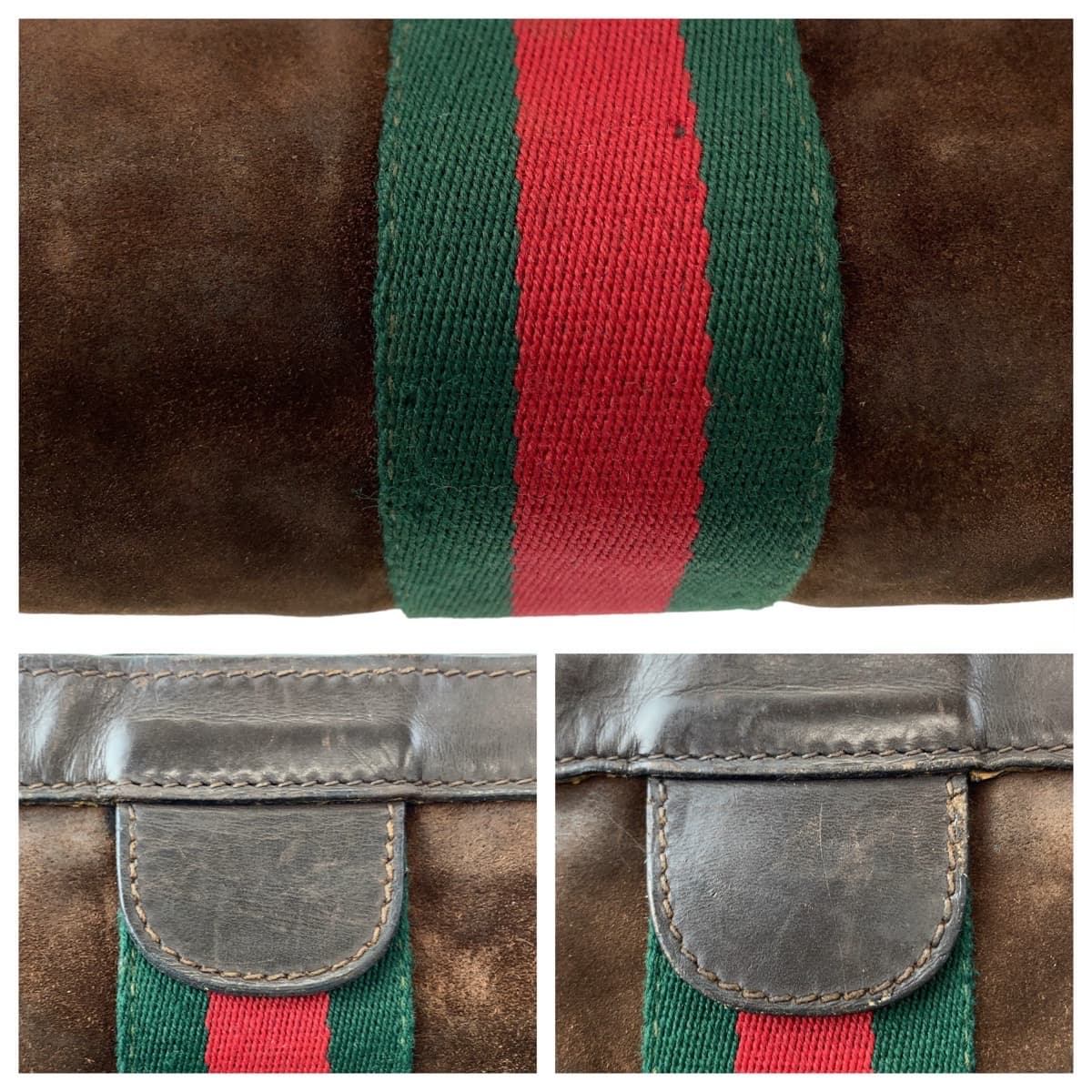 Gucci Vintage Suede Leather Clutch Bag