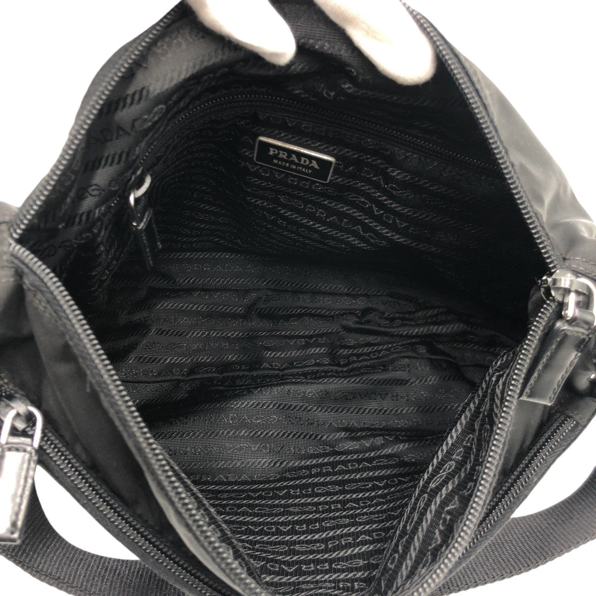 Prada Nylon Tessuto Logo Shoulder Bag