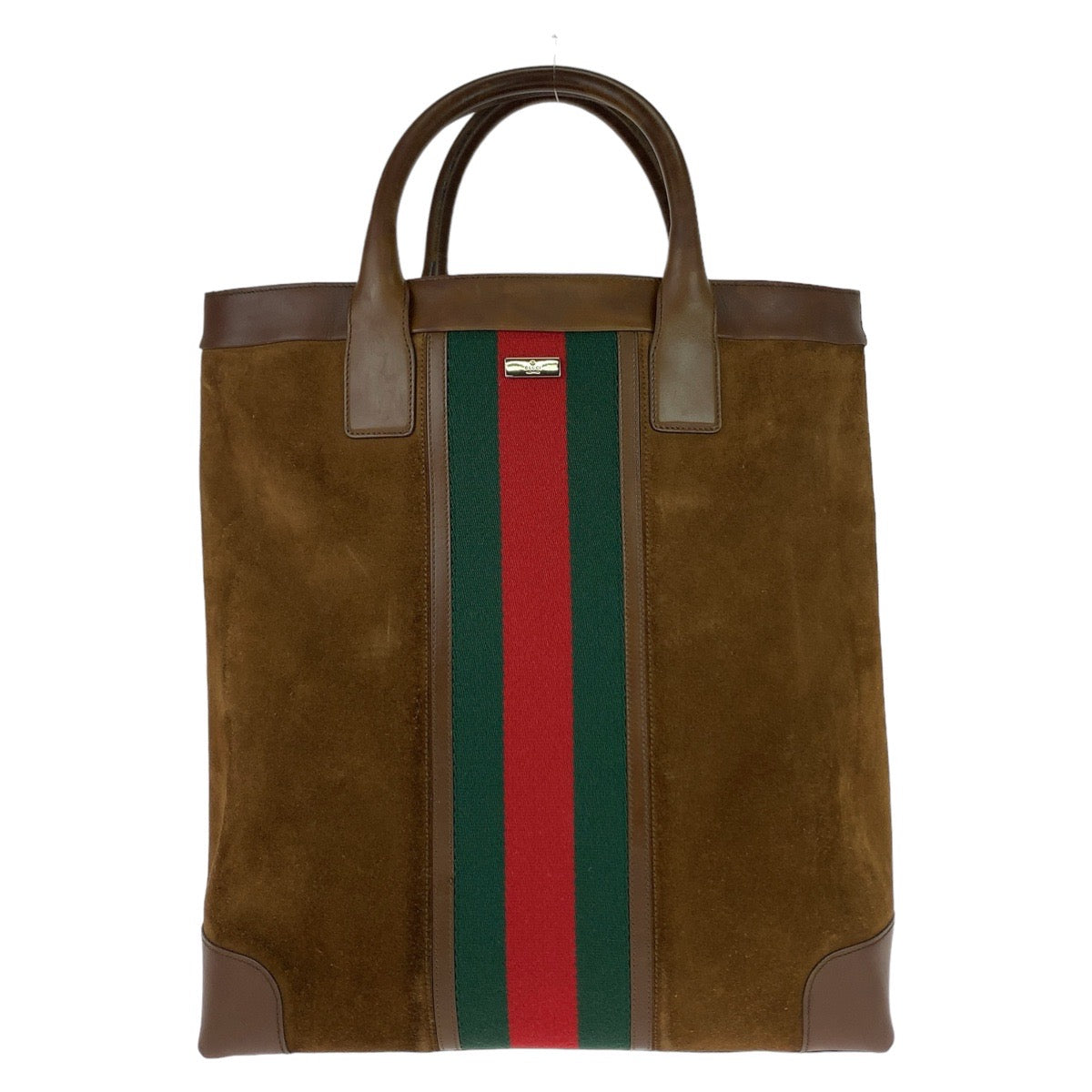 Gucci Suede/Leather Tote Bag 33889 in Very Good Condition