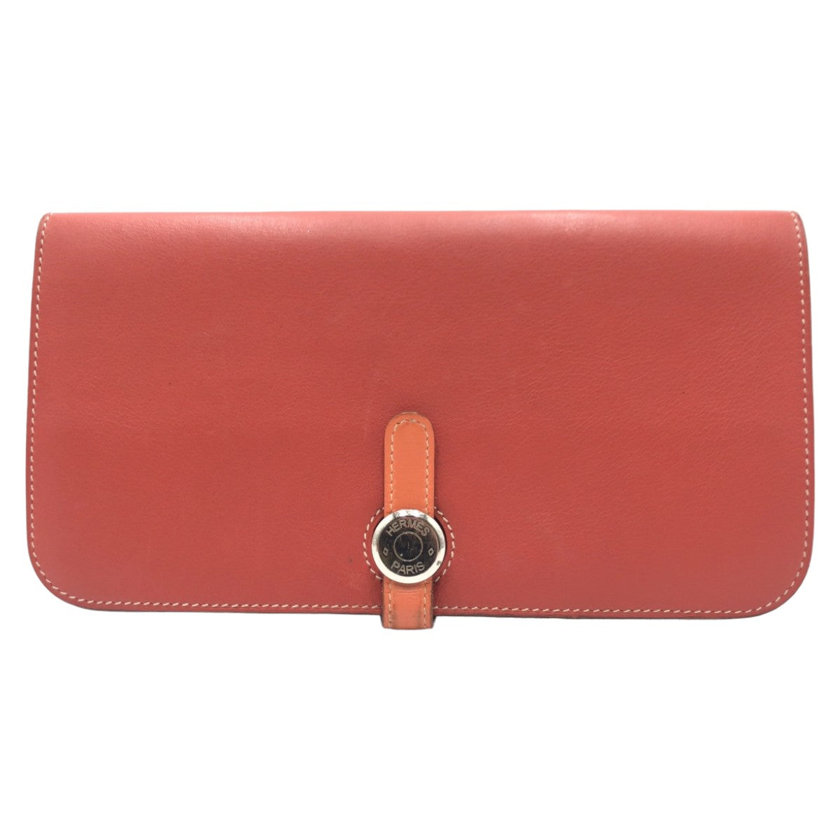 Hermes Dogon Long Leather Wallet Red