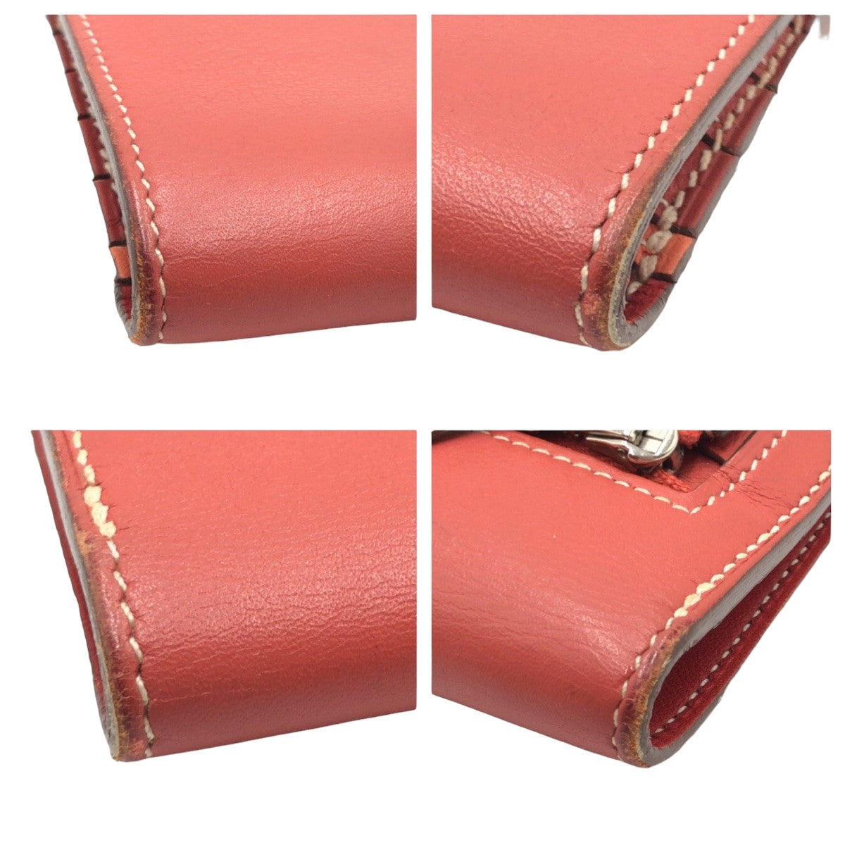 Hermes Dogon Long Leather Wallet Red