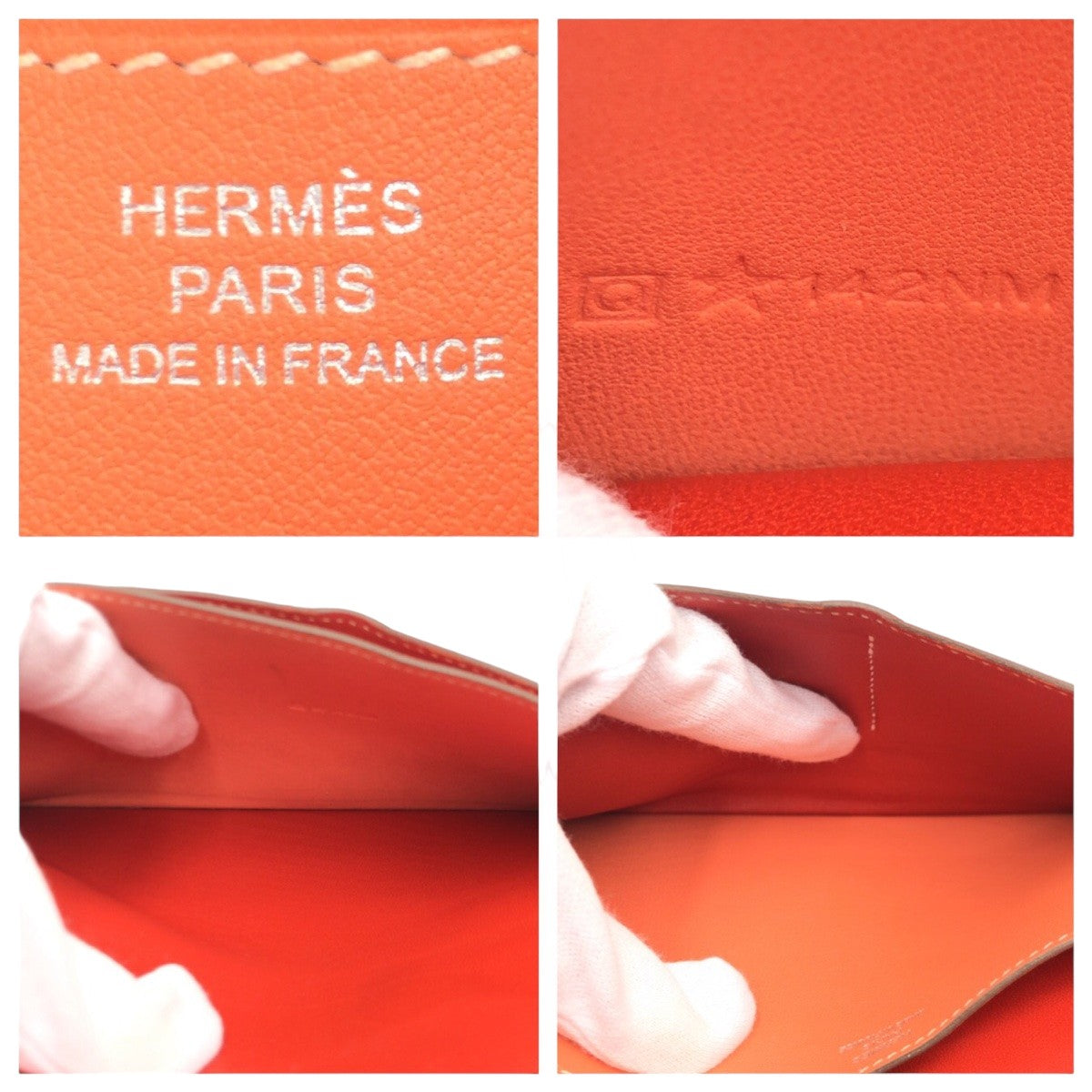 Hermes Dogon Long Leather Wallet Red