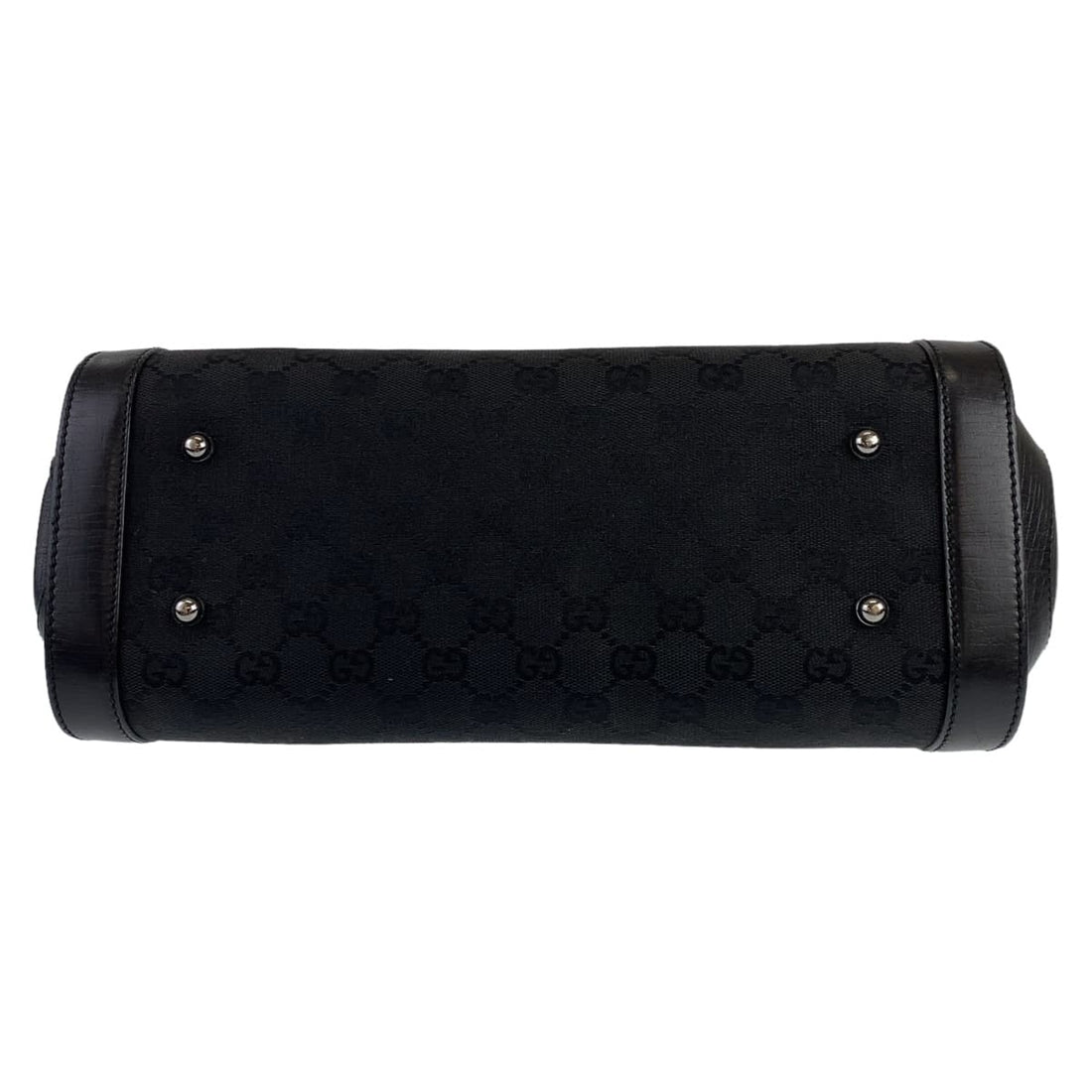 Gucci Bamboo GG Canvas Shoulder Bag Black