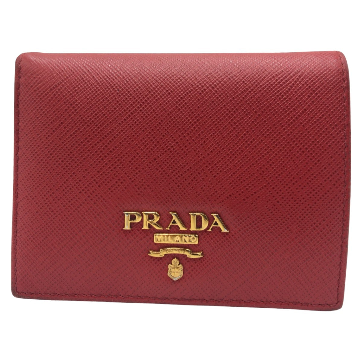 Prada Saffiano Leather Bifold Wallet 406216 in Very Good Condition