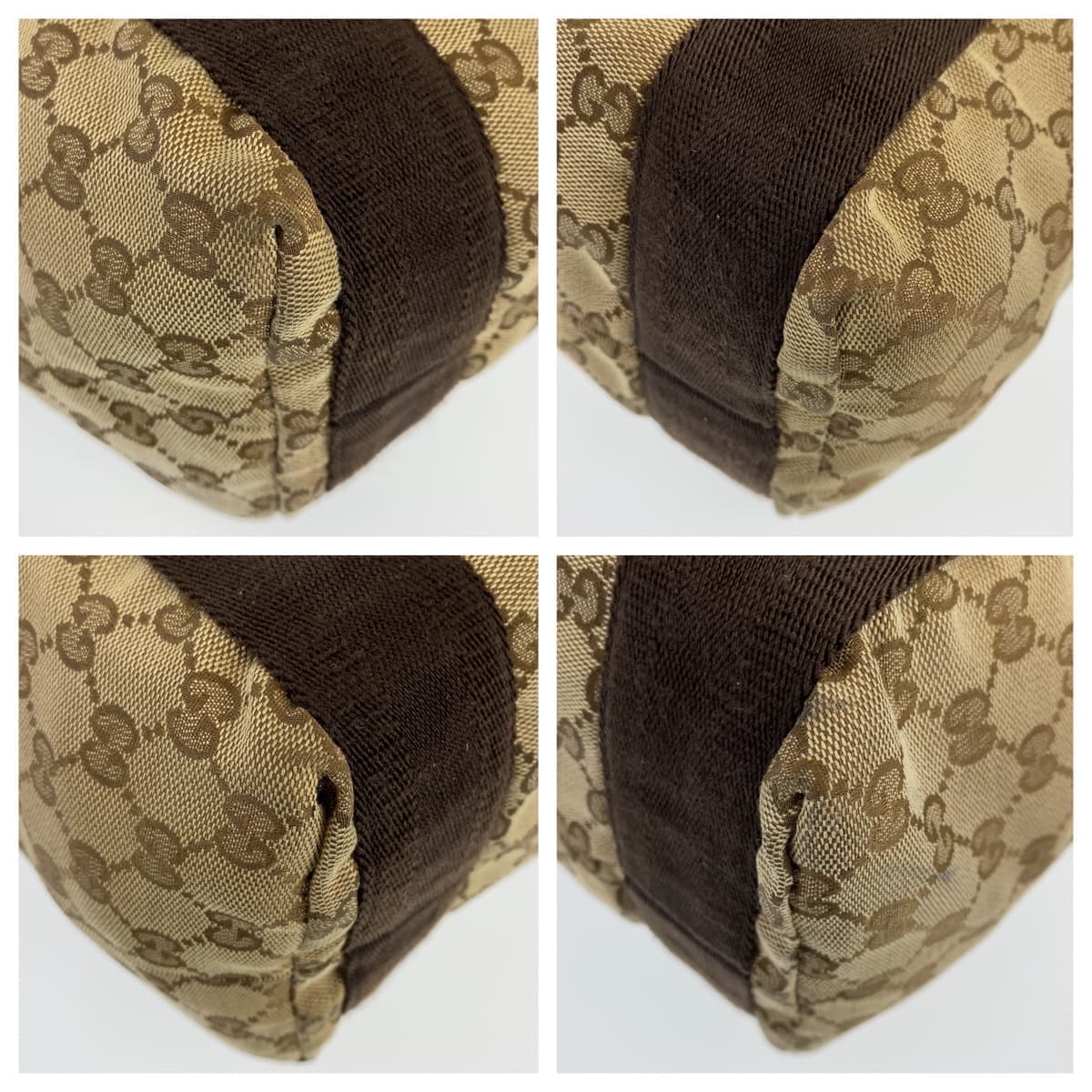 Gucci GG Canvas Brown Beige Tote Bag