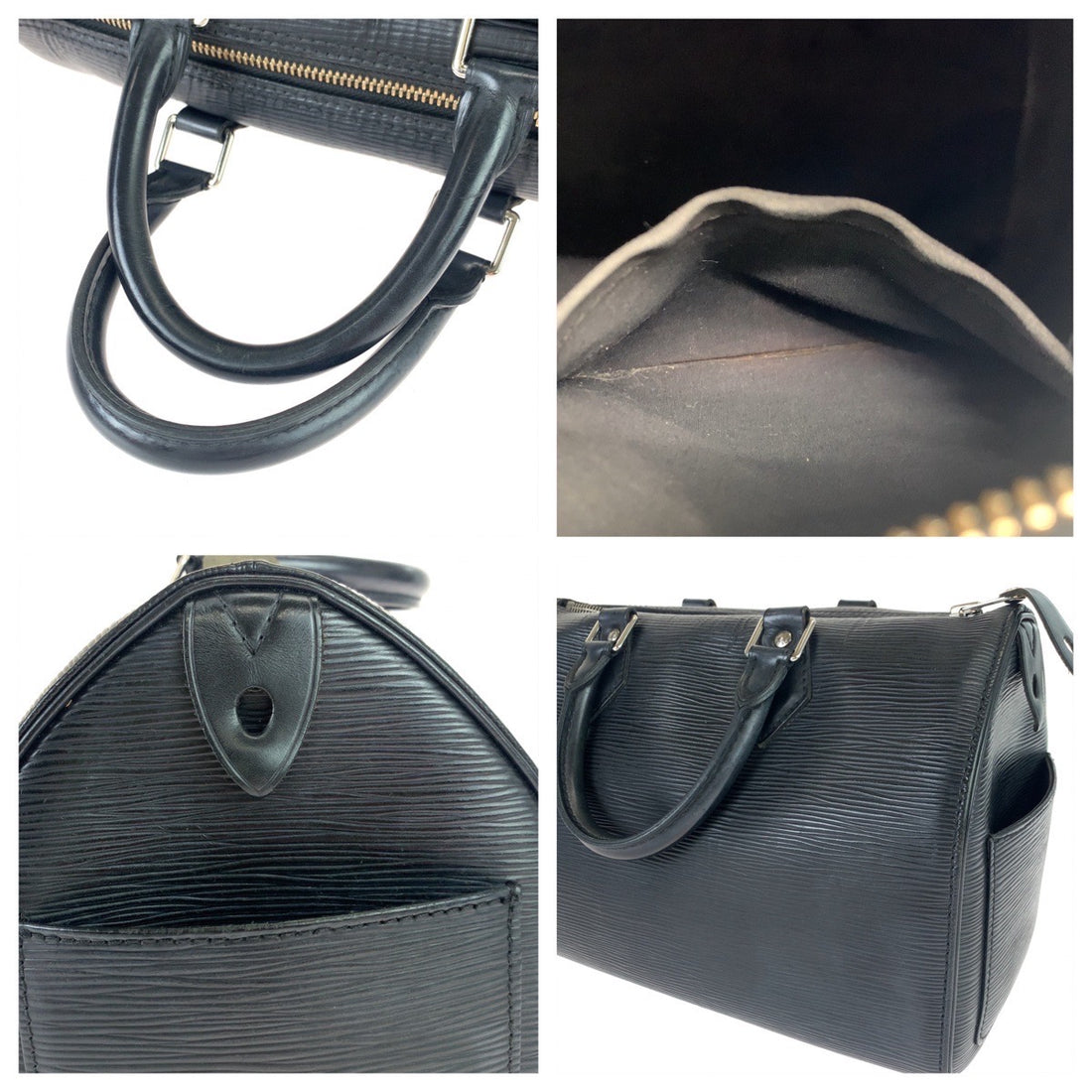 Louis Vuitton Epi Speedy 30 Handbag Black M59022 in Very Good Condition