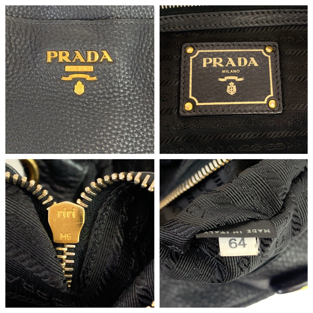 Prada Vitello Daino Leather Tote Bag BN2522 in Very Good Condition