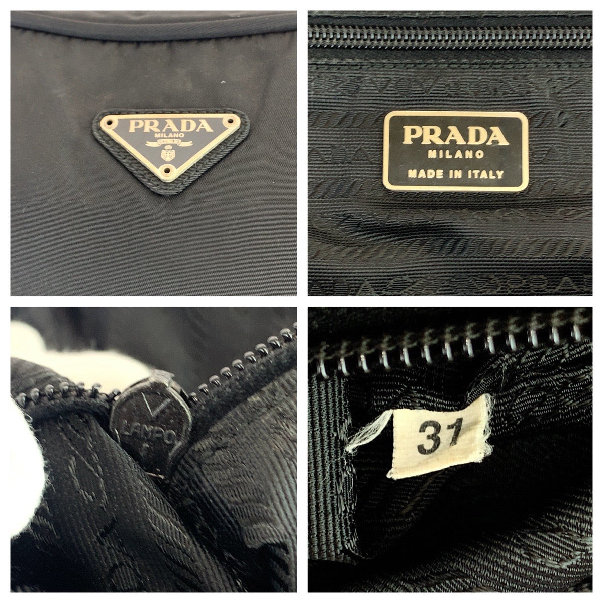 Prada Nylon Tessuto Logo Tote Bag