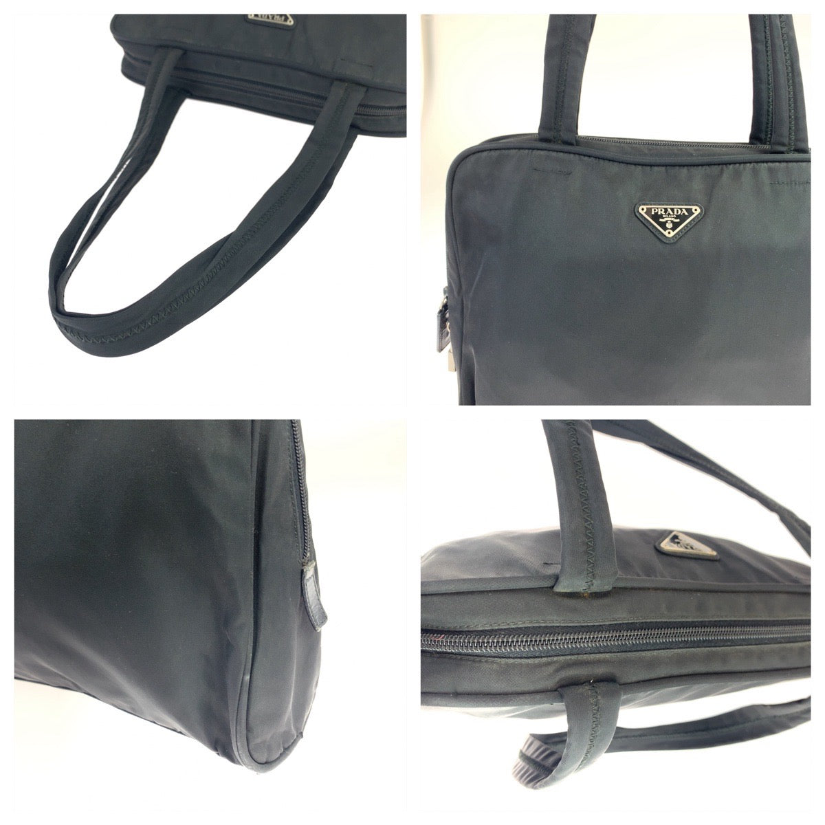 Prada Nylon Tessuto Triangle Logo Tote Bag in Very Good Condition